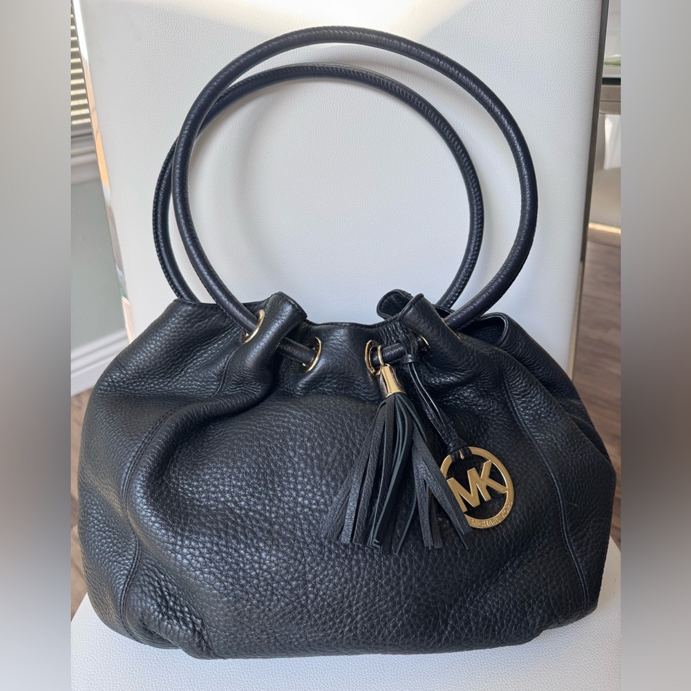 Michael Kors Fulton Drawstring Pebbled Handbag